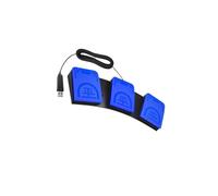 CLSSLVVBN Pédale de Commande de Jeu PC USB à Triple Interrupteur - Boutons programmables Polyvalents - Tests en Usine - Pédale Commande Jeu PC USB à Triple Interrupteur, Bleu, 34 x 11.5 x 4.3 cm