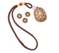 CLSSLVVBN Pendentif en forme de coquille de tortue, petite coquille de tortue, Sculpture décorative, Figurine en laiton, décoration de la maison, choix de, Pendentif et corde, 3 x 2.3 x 1.7 cm