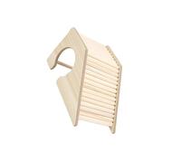 CLSSLVVBN Petit château pour Animaux de Compagnie, Accessoires pour Cage à Hamster, Cochon d'Inde, Chinchilla, Rat, Demi-Rond, Couleur du Bois, avec Trou