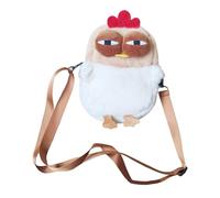 CLSSLVVBN Sac bandoulière unique en peluche en forme de poule avec fermeture éclair. Adorable cadeau d'anniversaire pour des sorties quotidiennes amusantes. Sac peluche créatif, adorable et mignon