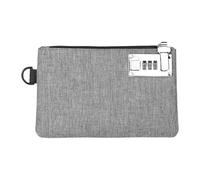 CLSSLVVBN Sac de Banque à Verrouillage Compact pour Bijoux en espèces, Portefeuille Masculin Portable et Pochette d'argent, Sac de Rangement, Organisateur Voyage, Banque, Gris, 20.6x13.3cm