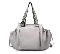 CLSSLVVBN Sac fourre-tout intelligent avec poignées, poches de rangement pour couches, format, imperméable, Oxford, multifonctionnel - pour les voyages, l'hôpital et les mamans, gris
