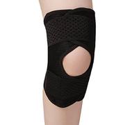 CLSSLVVBN Support de genou protecteur d'articulations élastiques sous pression bande fixe basket-ball course alpinisme équipement volley-ball Sports, Noir/Pied droit/L