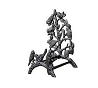 CLSSLVVBN Support de tuyau d'arrosage mural, rangement pour tuyau d'arrosage, décoration de cour, artisanat en fer, etc, Noir, 3 oiseaux