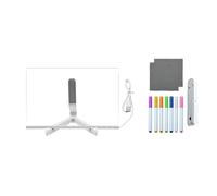 CLSSLVVBN Tableau de notes LED éclairé pour l'imagination des enfants tandis que les lumières LED alimentées par USB sont sûres. Facile à nettoyer et à réutiliser. Verre, 15 * 15CM