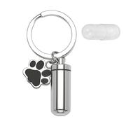 CLSSLVVBN Urne funéraire pour Animaux de Compagnie - Service de Souvenirs - Urne funéraire en Acier Inoxydable qualité supérieure - commémorative Durable, Porte-clés, 2.8 x 1.1 cm