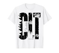 CLT Charlotte Graphique Vieilli avec Couronne d'horizon de Course T-Shirt