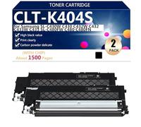 CLT-K404S Cartouche de Toner de Remplacement pour Samsung SL-C430W C430 C432W C432 C433W C433 SL-C480FW C480 C480FN C480FW Imprimante,Black-2 Pack