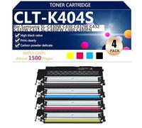 CLT-K404S Cartouches de Toner de Remplacement CLT-K404S CLT-C404S CLT-M404S CLT-Y404S Compatibles pour Samsung SL-C430W C430 C432W C432 C433W C433 SL-C480FW C480 Imprimantes ,BCMY-1 Pack