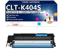 CLT-K404S Cartouches de Toner de Remplacement CLT-K404S CLT-C404S CLT-M404S CLT-Y404S Compatibles pour Samsung SL-C430W C430 C432W C432 C433W C433 SL-C480FW C480 Imprimantes ,Cyan-1 Pack