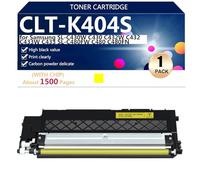 CLT-K404S Cartouches de Toner Haut Rendement de Remplacement pour Samsung SL-C430W C430 C432W C432 C433W C433 SL-C480FW C480 C480FN C480FW Imprimantes, Claires et Durables,Yellow-1 Pack