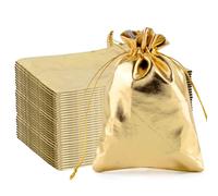 CLTPY Lot de 100 sachets en tissu à remplir - 17 x 23 cm - Avec cordon de serrage - Pour bijoux dorés - Calendrier de l'Avent à remplir - Utilisé pour les cadeaux d'invités, Noël et anniversaires