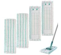 CLTPY Lot de 4 serpillères pour Leifheit Profi XL Micro Duo/Cotton Plus,Leifheit Serpillière,Housse de Rechange Compatible avec Tous Les Types de sols, serpillère