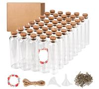 CLTPY Mini Bouteille en Verre 20ml (22x80mm) - Fiole Avec Bouchon pour Mariage, Contenant Dragées - 40 Pièces