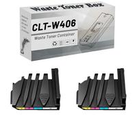 CLTW406 CLT-W406 Boîte de Toner usagé, conteneur de Remplacement Compatible pour imprimantes pour Samsung C483W SL-C483W C410W C430W C460FW C480FW CLP-365 365W CLX-3305FN 2*Black