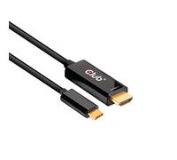 Club 3D 4K 60Hz HDMI vers USB Type C Câble vidéo HDMI 2.0 (mâle) vers USB Type C (mâle) Convertisseur moniteur actif 1,8 m CAC-1334
