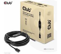 Câble CLUB3D CAC-1538 USB 3.2 Gen 1 (3.1 Gen 1) 10m, connecteurs USB-C vers USB-A, débit 5 Gbit/s, certifié ROHS/FCC/CE EMI.