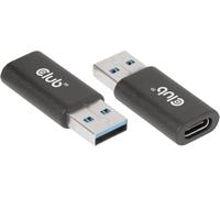 Club3D Adaptateur USB CAC-1525 – USB 3.2 Gen1, USB-A mâle vers USB-C femelle, noir