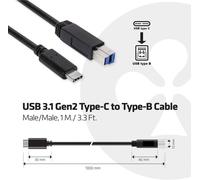 Club3D Câble USB 3.2 Gen1 (USB 3.0) USB-A mâle vers USB-A mâle 1.00 m CAC-1524