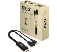 CLUB3D HDMI 2.0 TO DISPLAYPORT 1.2 4K60HZ HDR M/F ACTIVE ADAPTER Noir
