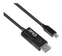 Club3D Câble adaptateur USB-C vers DisplayPort CAC-1557 1,80 m mâle ignifuge noir