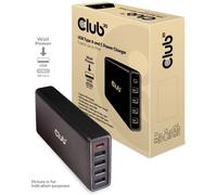 Club 3D CAC-1903 - Netzteil - AC 100-110/240 V Station de charge USB 111 W 4x USB-C®, 1x USB-A Power Delivery noir intérieure
