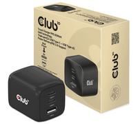 Chargeur pour téléphone mobile Club 3d CAC-1913 - Adaptateur secteur - technologie GaN, triple port - 65 Watt - 5 A - PD 3.0, PD/PPS - 3 connecteurs de sortie (USB type A, 2 x USB-C) - sur