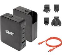 Club 3D CAC-1917 Station de charge USB 140 W 1x USB-A, 3x USB-C® Power Delivery noir intérieure GaN