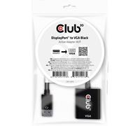 Club 3D CAC-2013 DisplayPort / VGA Adaptateur [1x DisplayPort mâle - 1x VGA femelle] noir