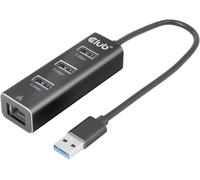Club 3D CSV-1430A USB 3.2 Gen1 Type-A Hub 3 Ports avec Gigabit Ethernet
