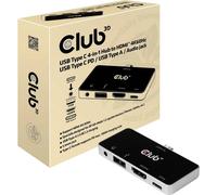 Club 3D CSV-1591 HDMI / USB-C® / USB 2.0 / Jack Adaptateur [1x USB-C® mâle - 4x HDMI femelle, USB-C® femelle (Power Delivery), USB 2.0 type A femelle, prise