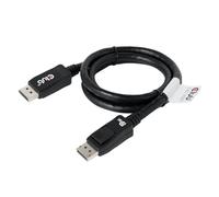 Câble de raccordement club3D DisplayPort Fiche mâle DisplayPort, Fiche mâle DisplayPort 1.00 m Noir CAC-2067 Ignifuge,
