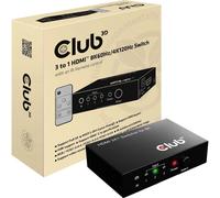 Club 3D HDMI Switchbox 3 ports Switch HDMI avec télécommande 7680 x 4320 pixels