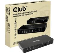 Club 3D KVM Switch 4K60Hz Commutateur KVM HDMI, Display-Port télécommande 3840 x 2160 Pixel