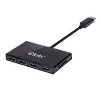 Club 3D SenseVision Multi Stream Transport (MST) Hub CSV-6400 - Répartiteur vidéo/audio - 4 x DisplayPort - de bureau Noir G