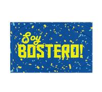Club Atlético Boca Juniors. CABJ. Buenos Aires, Argentine. Je suis Bostero, le méprisant devenu identité. Drapeau avec rondelles à suspendre, 90 cm x 145 cm. 100 % polyester Full Print. BAN0612.