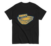 Club Atlético Boca Juniors CABJ Buenos Aires Argentine T-shirt 100 % coton imprimé devant et dos Coupe unisexe Taille adulte Il est important de consulter le tableau des tailles CAM1213., Noire, L