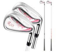 Club de fer pour femme droitier #6/#7/#8/#9/#P/#S avec tige en acier/carbone pour joueuses de club de golf en fer simple (#9, avec tige en carbone)