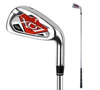 Club de golf numéro 7 pour homme et femme en acier/graphite pour débutant droitier Fers de golf simples (acier rouge)