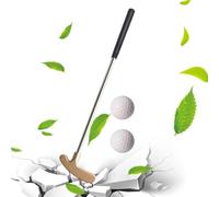 Club de golf portable - Mini putter de 15,8 cm, arbre en acier inoxydable, tête en alliage de zinc, outil anti-rust résistant | golf à 2 voies pour les jeux de pratique du séjour