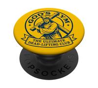 Club de Levage de Terre Gods Gym Ultimate, Easter Jesus Fitness PopSockets PopGrip Adhésif