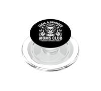 Club de Mamans Sauvages sans charnière alimenté par la caféine et Le Chaos PopSockets PopGrip pour MagSafe
