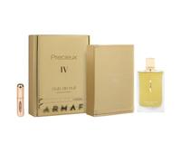 Club de Nuit Précieux IV Eau de Parfum 55 ml, Parfum Arabe Unisexe de Longue Durée, Comprend un Atomiseur de 5 ml, Fragrance aux Notes de Sel de Mer, Bergamote, Jasmin et Vanille (Précieux IV Gold)