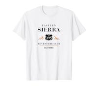 Club de randonnée et d'aventure de la California Highway 395 Eastern Sierra T-Shirt Graphique avec Valeur, Homme, Blanc, XL