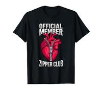Club de survivant de Chirurgie à cœur Ouvert Amusant avec Fermeture éclair T-Shirt Graphique avec Valeur