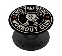 Club d'entraînement Anti-Valentine Entraînement drôle Anti Valentine PopSockets PopGrip Adhésif