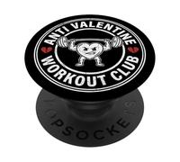 Club d'entraînement Anti-Valentine Entraînement drôle Anti Valentine PopSockets PopGrip Adhésif