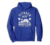 Club des Pilotes Citroën 2CV White Beach Sweat à Capuche, Unisexe pour Adultes, Bleu Royal, M