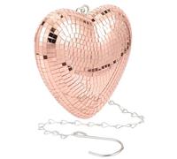 Club Disco boule coeur verre décoration fête or Rose bal suspendus boules de miroir