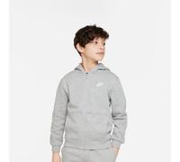 Nike Sweat zippé à capuche K NSW Club FLC – manches longues – Gris foncé/Gris/Blanc – S